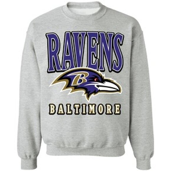Baltimore Ravens NFL Crewneck Sweatshirt Retro Football Graphic Fan Gift 79 - Picture 1 of 5